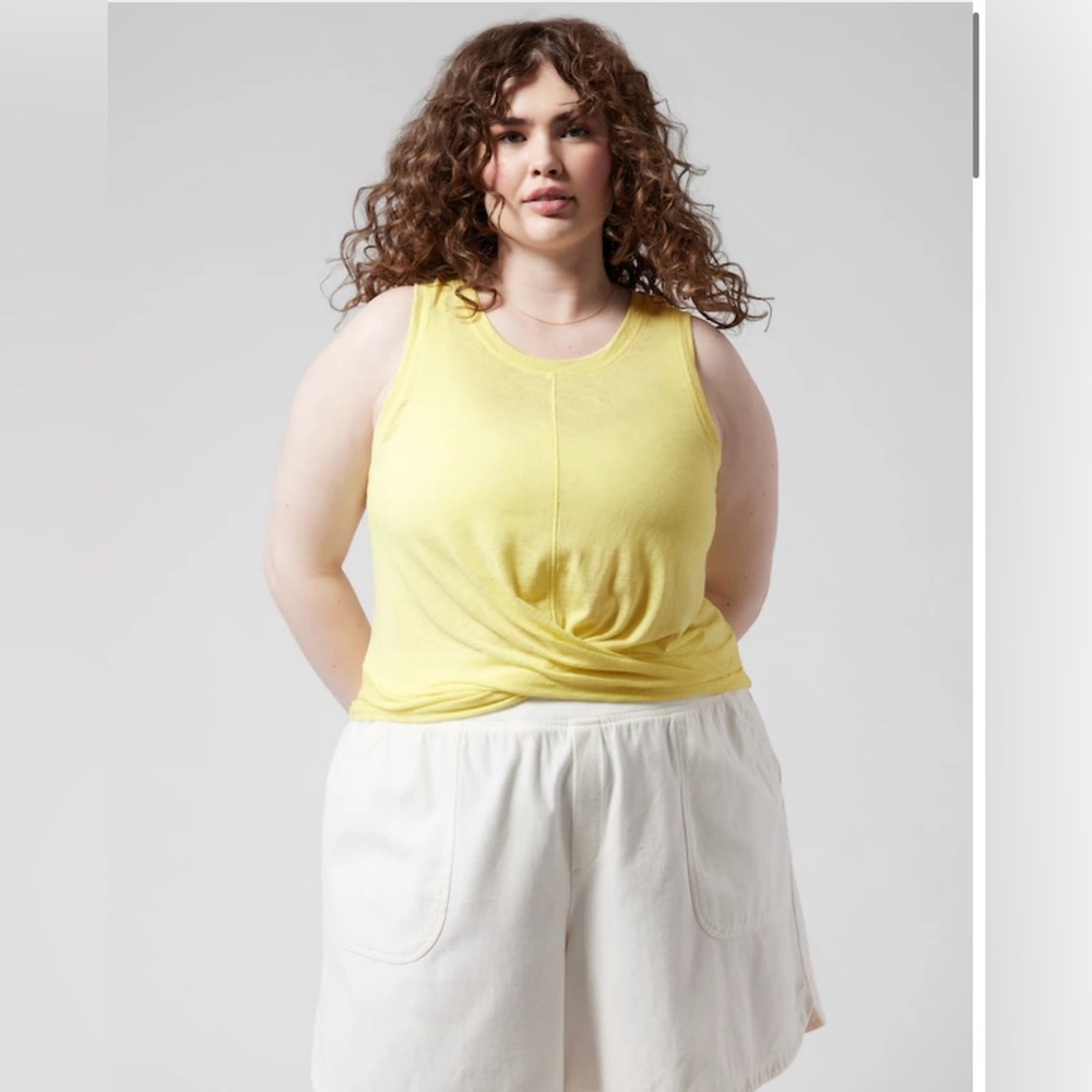 Athleta Breezy Twist Tank Yellow Size 3X